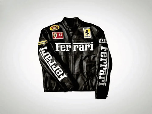 Ferrari Black Leather Jacket