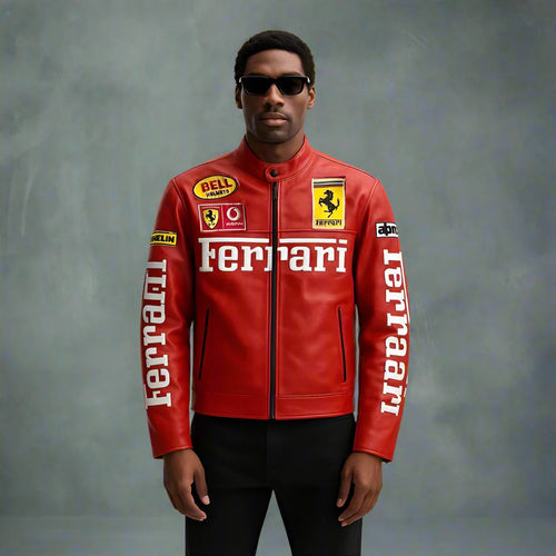 Ferrari Red Leather Jacket