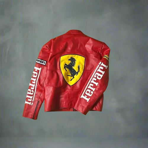 Ferrari Red Leather Jacket